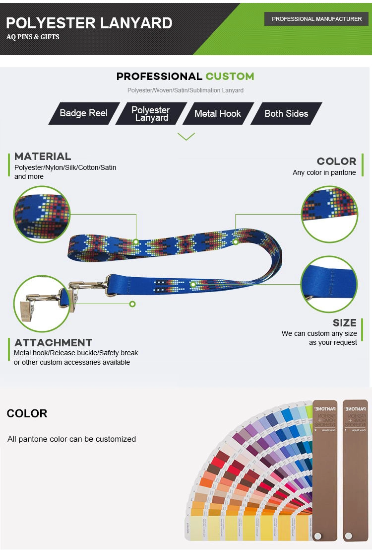 Wholesale Custom Cheap Eco-Friendly Polyester Full Color Printed Aviation Lanyards with Logo