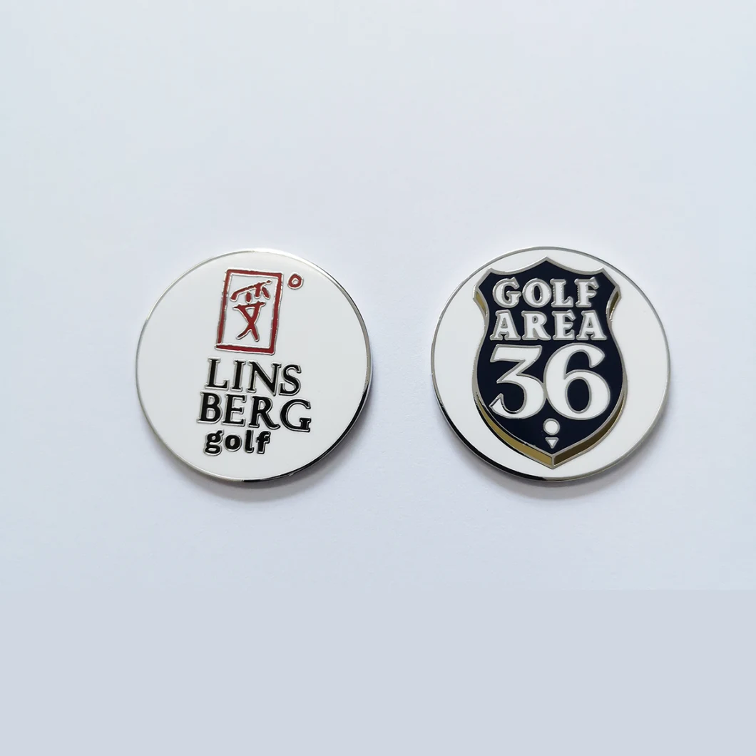 Custom New Design Die Casting Soft Enamel Golf Ball Marker