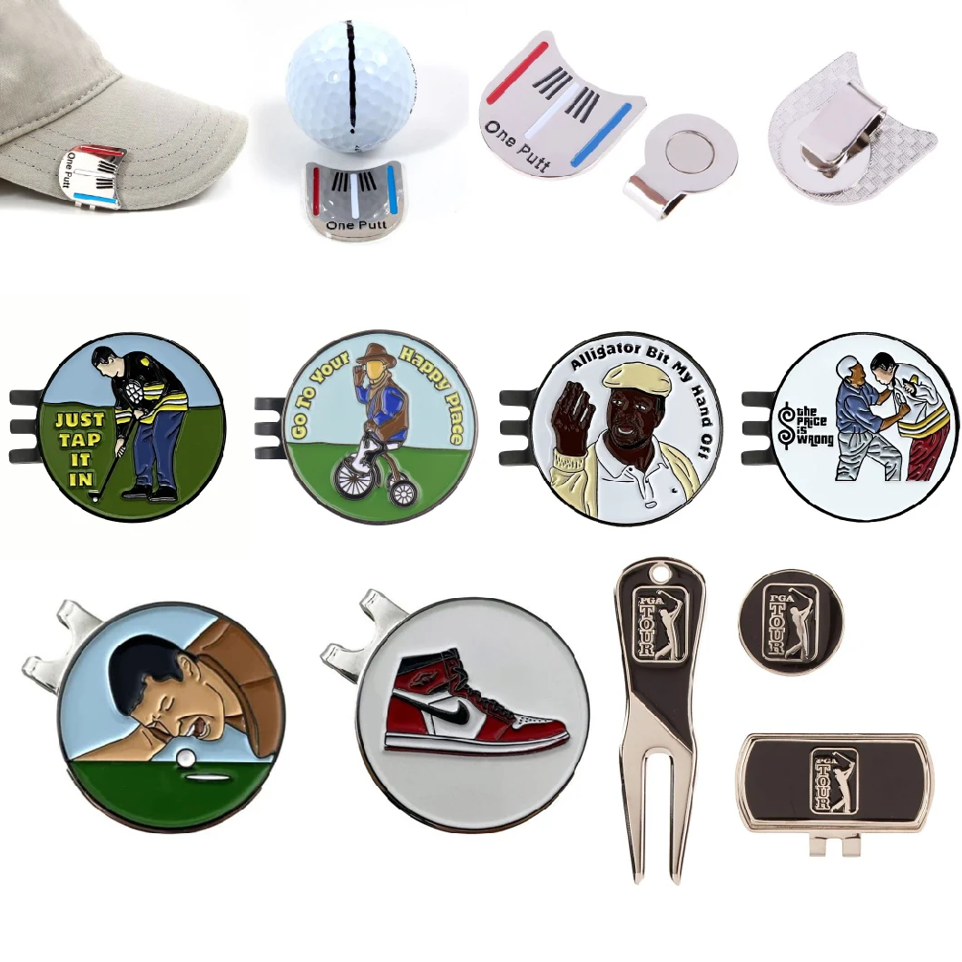 Newly Different Design Enamel Golf Ball Marker Hat Clip High-Quality Aj Sneakers Golf Ball Marker with a Custom Logo