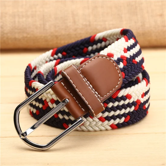 Factory Custom Webbing Accessories Braided Belt Fabric Weaving Casual Golf Pants Jeans Shirts Accessories