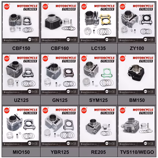 YAMAHA/Honda/Suzuki/Bajaj/Tvs/Scooter/Dirt Bike Motorcycle Parts for 50cc 70cc 100cc 110cc 125cc 150cc 200cc Motorcycle Cylinder Kit Motorcycle Spare Parts