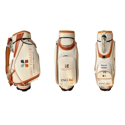 Customized PU Leather Golf Bag Cart Bag Staff Bag Golf Supplies Factory