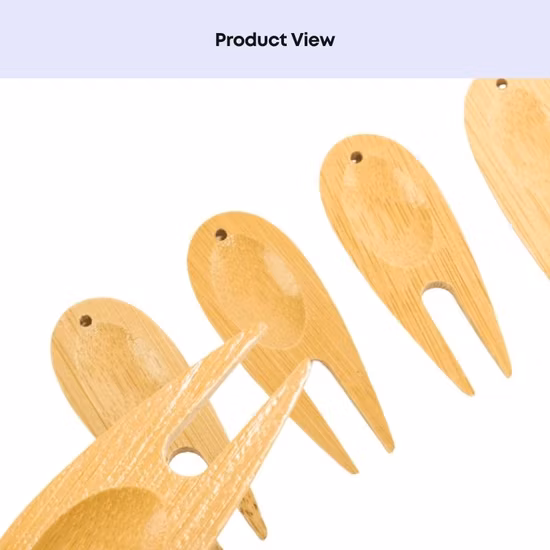 Bamboo Divot Tool 70*27mm Golf Accessories