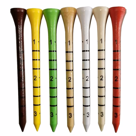 Golf Pegs Package Eco Friendly Colorful Bamboo Wooden Golf Tees