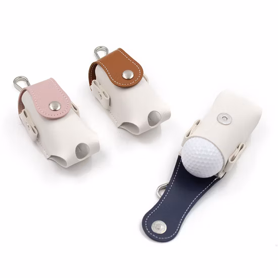 Mixed Color Golf Club Ball Bags Tee Holder Leather Belt Pack Bag Sports Golf Product Accessory