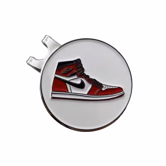 High Quality Free Design Custom Logo Metal Golf Coin Ball Marker Magnetic Golf Hat Clip Custom Golf Ball Marker