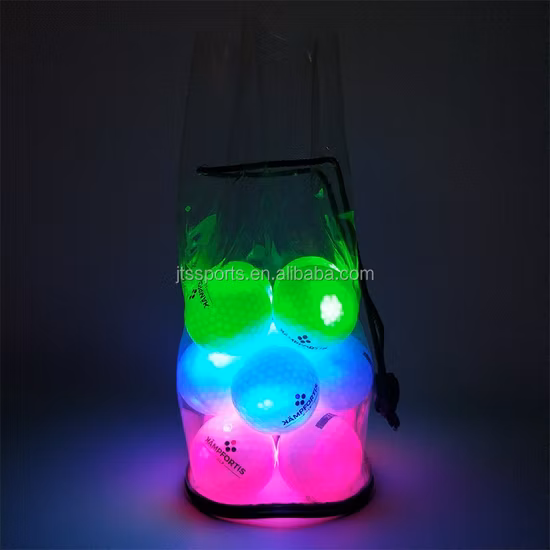High Quality Long Distance Night LED Golf Light Ball 3 Layer Glowing Balls Custom Manufacturer